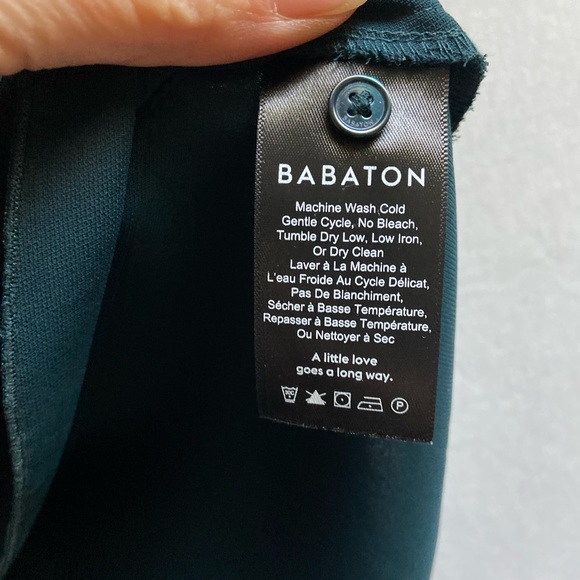 Aritzia Babaton Granados Blouse Mock Neck Long Balloon Sleeve Sz S - Picture 10 of 13